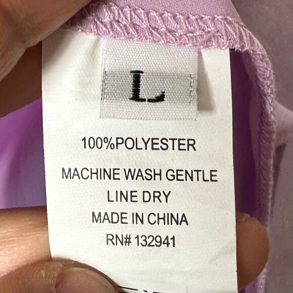 NWT Amanda Uprichard Ruffle Short Sleeve Flowy Blouse Size Large Purple - Picture 7 of 14